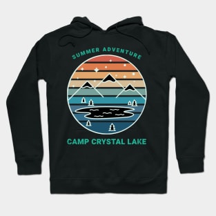 Camp Crystal Lake Retro Sunset Design Hoodie